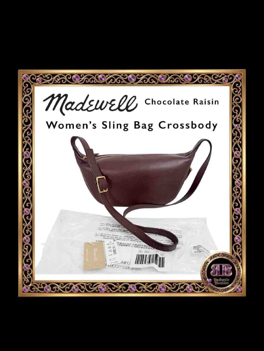 MADEWELL The Sling Leather Crossbody Bag Chocolate Raisin Brown